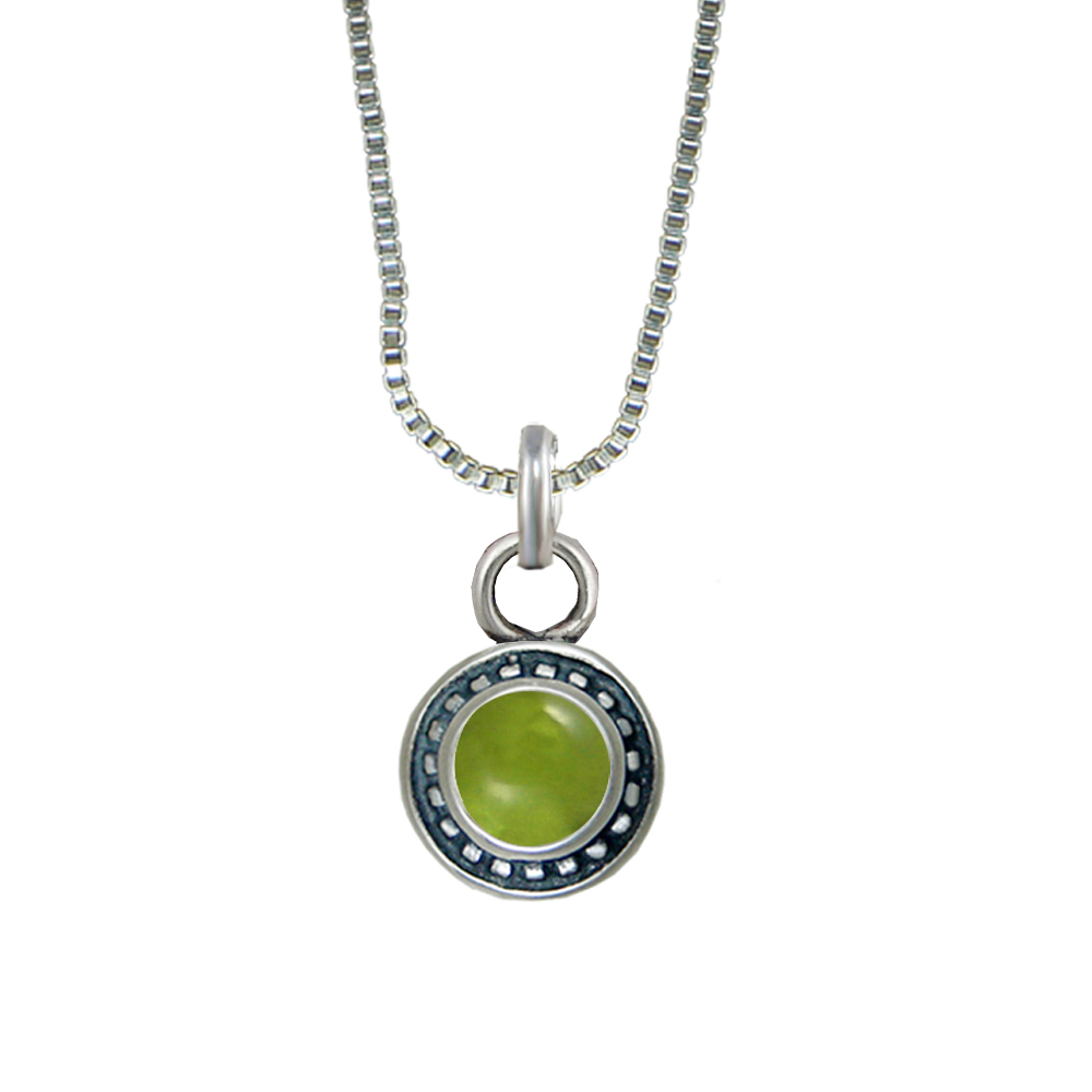 Sterling Silver Petite Little Peridot Pendant Necklace